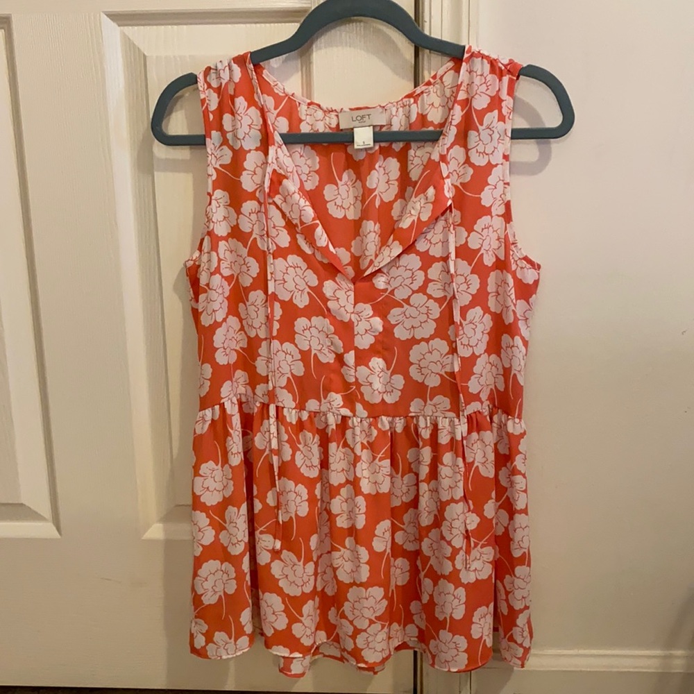 flowy coral LOFT tank